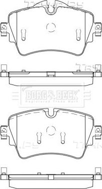 Тормозные колодки Borg & Beck передние для BMW 2 F22 2014-2026. Артикул BBP2526