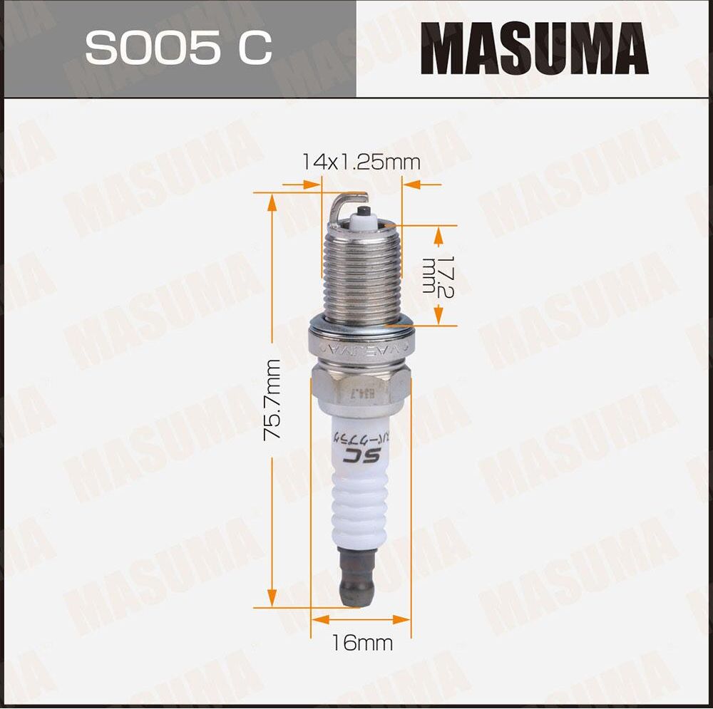 Свеча зажигания (Masuma). Артикул S005C