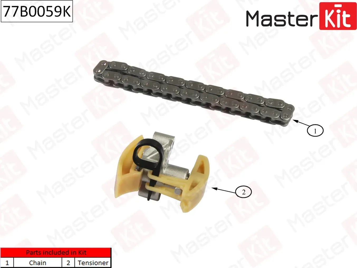 Комплект цепи привода распредвала CITRO?N C2/C3/C4/Berlingo 9HZ/Ford C-Max GPDA. (Master KIT). Артикул 77B0059K