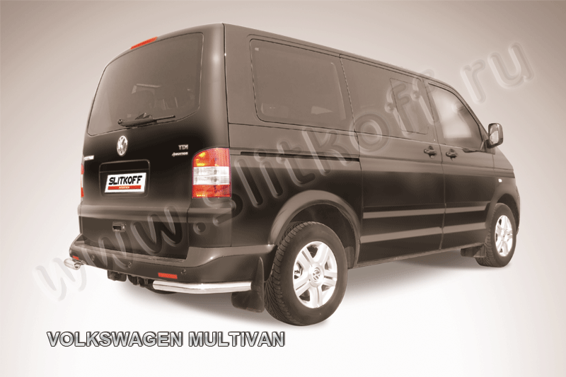 Защита Slitkoff задняя d57 уголки для Volkswagen Multivan T5 2003-2009. Артикул VWM005