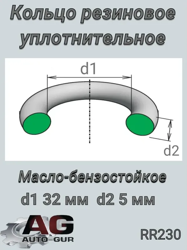 Кольцо уплотнительное (КАЧЕСТВО ОРИГИНАЛ) (Auto-GUR). Артикул RR230