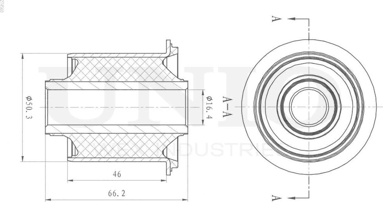 Сайлентблок рычага подвески (Unio). Артикул RMP-20154