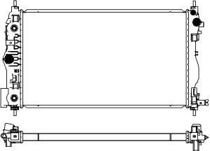 Радиатор охлаждения двигателя Sakura. Артикул 3101-1001