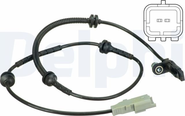 Датчик ABS Delphi для Peugeot 607 I 2000-2011. Артикул SS20549