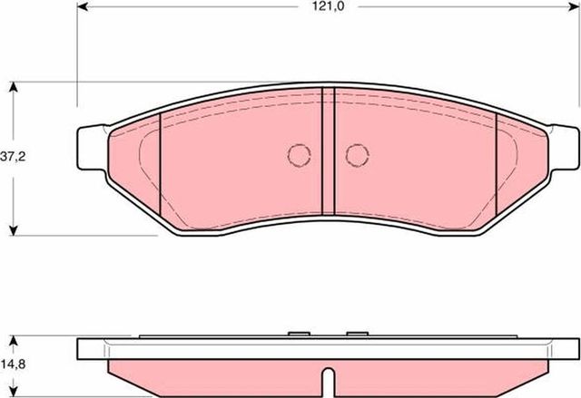 Тормозные колодки TRW. Артикул GDB3346