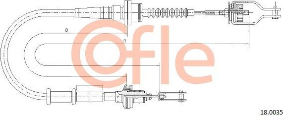 Трос сцепления Cofle. Артикул 92.18.0035