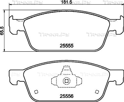 Тормозные колодки Nisshinbo Strong Ceramic передние для Ford Kuga II 2013-2019. Артикул NP5055SC