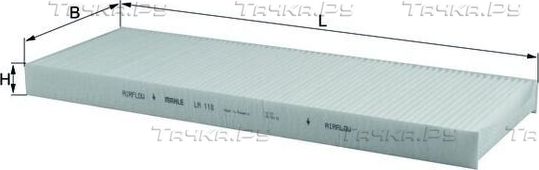 Салонный фильтр Mahle для Ford Transit VI 2000-2006. Артикул LA 118
