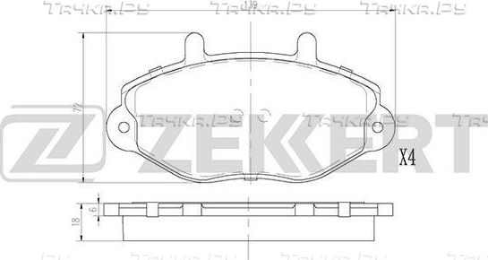 Тормозные колодки Zekkert. Артикул BS-2864