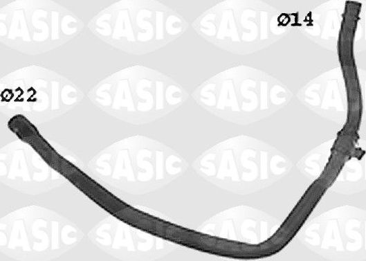 Патрубок радиатора (системы охлаждения) Sasic левый для Citroen C15 1986-2000. Артикул SWH0338