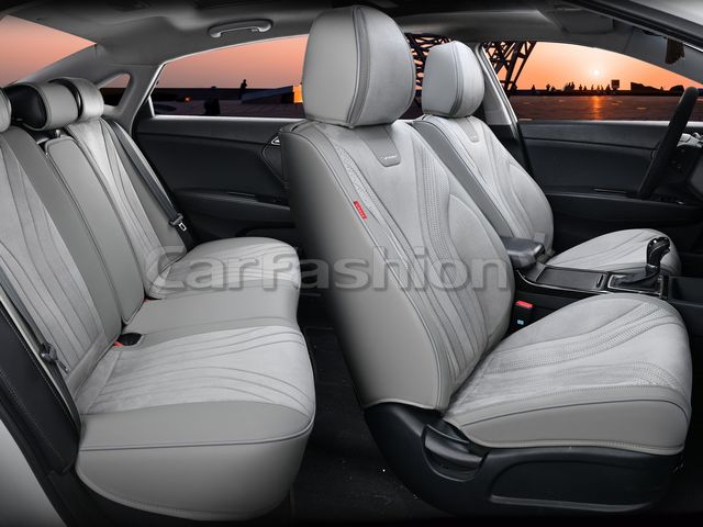 Чехлы универсальные каркасные CarFashion 5D Legion Plus на сидения авто, цвет Темно-серый/Темно-серый/Серый. Артикул 27320