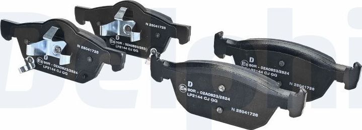 Тормозные колодки Delphi (Low-Metallic) передние для Honda Civic X 2014-2026. Артикул LP2144