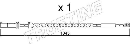 Датчик износа тормозных колодок  Trusting. Артикул SU.310