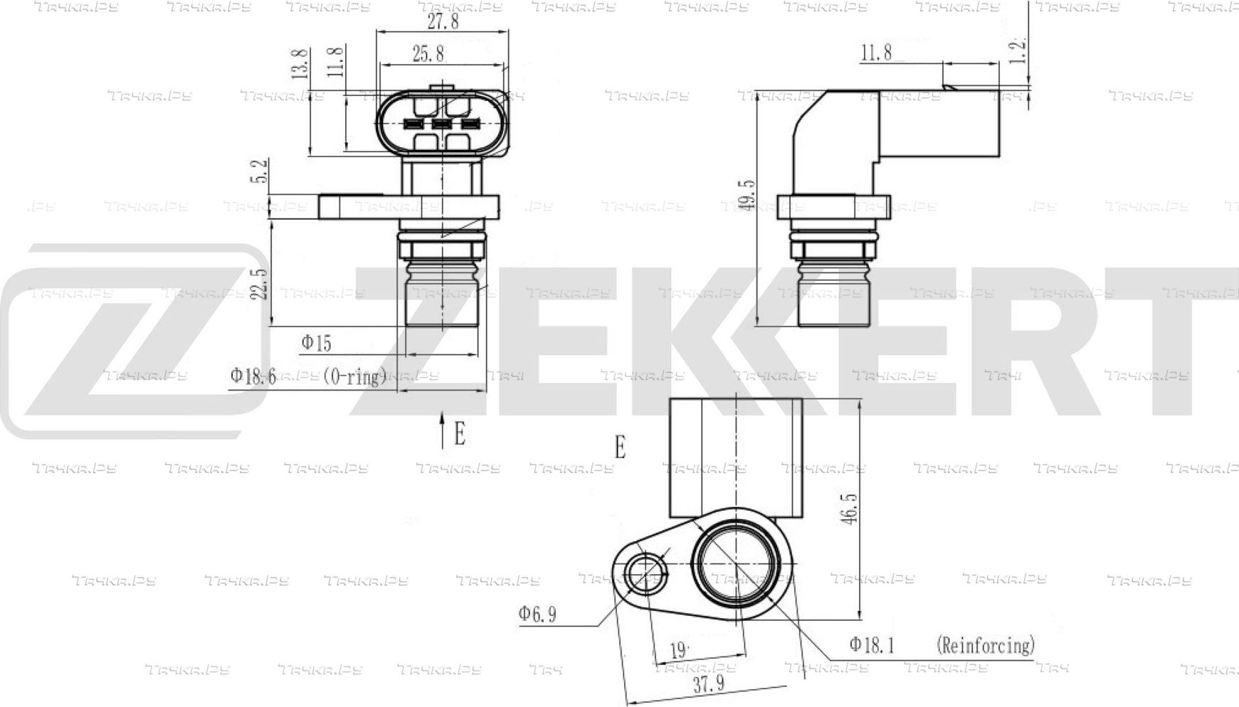 Датчик положения коленвала Zekkert для Ford Galaxy I 1995-2006. Артикул SE-4093
