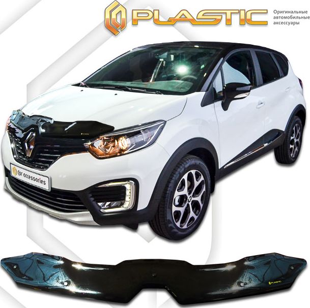 Дефлектор СА Пластик для капота (Classic черный) Renault Kangoo 2016. Артикул 2010010112165