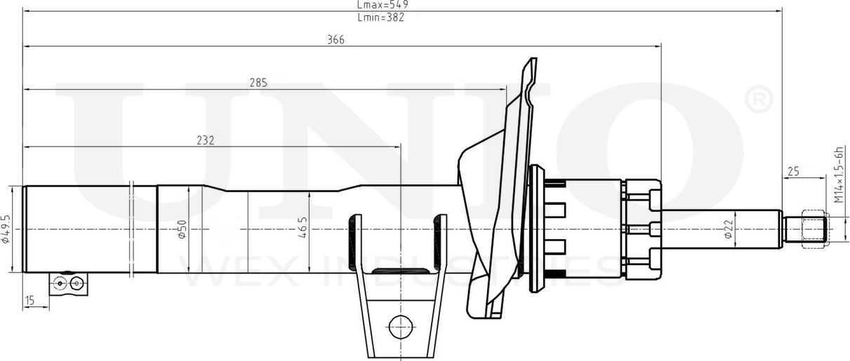 Амортизатор подвески (Unio). Артикул SAB-10699