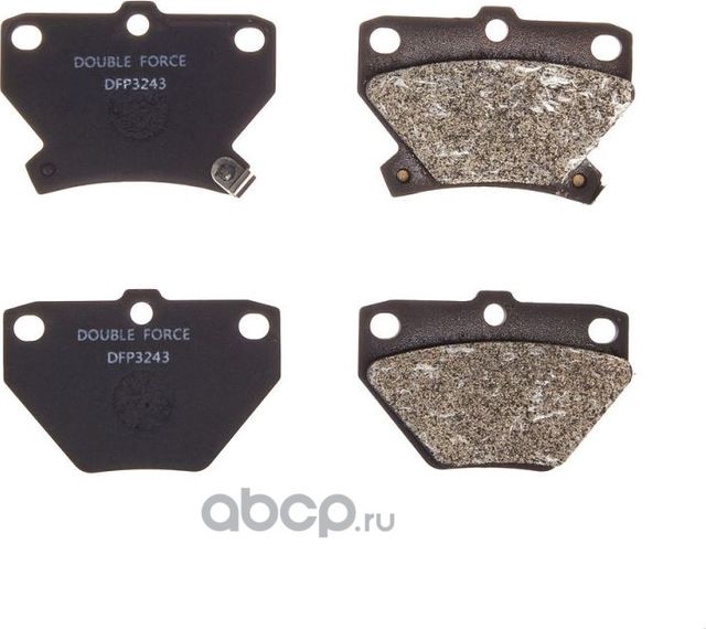 Колодки тормозные дисковые задние Toyota Corolla, Vitz RS, Prius, Ist (Double Force) Double Force. Артикул DFP3243
