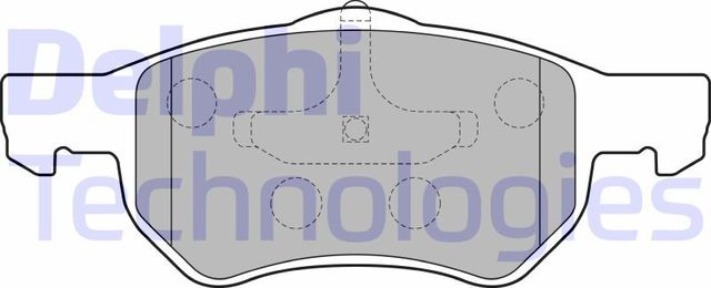 Тормозные колодки Delphi (Low-Metallic) передние для Dodge Caravan IV 2000-2007. Артикул LP1818