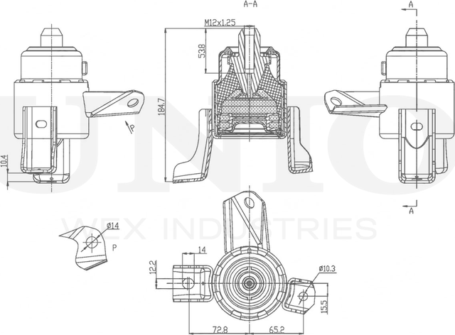 Опора двигателя (Unio). Артикул RMP-15075