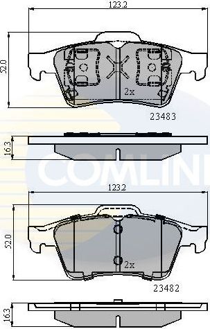 Тормозные колодки Comline Comline задние для Saab 9-3 II 2005-2015. Артикул CBP0946