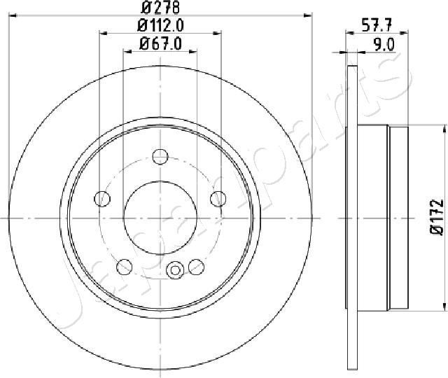 Тормозной диск Japanparts. Артикул DP-0508