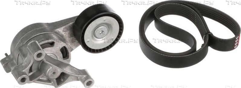 Приводной ремень поликлиновой с роликами (комплект) Gates Micro-V® для Volkswagen Golf V 2004-2009. Артикул K146PK1053
