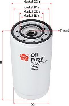 Масляный фильтр Sakura. Артикул C-5705