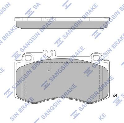 Тормозные колодки Sangsin Hi-Q. Артикул SP2378