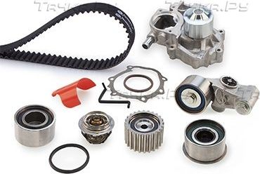 Помпа (водяной насос) с комплектом ремня ГРМ Gates PowerGrip™ для Subaru Legacy IV 2003-2009. Артикул KP1TH15537XS-1