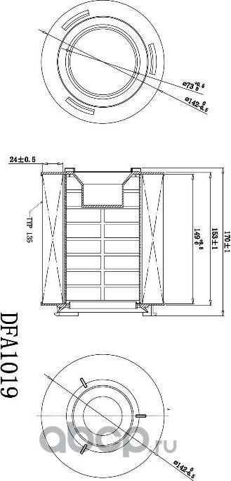 Фильтр воздушный DOUBLEFORCE (Double Force). Артикул DFA1019