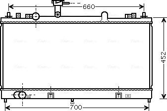 Радиатор охлаждения двигателя AVA для Mazda 6 I (GG) 2002-2007. Артикул MZ2162