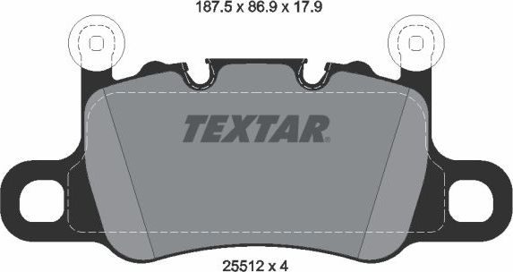 Тормозные колодки Textar Q+. Артикул 2551201