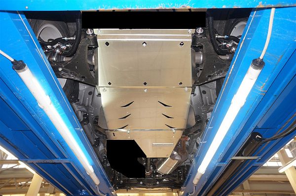 Защита алюминиевая АВС-Дизайн для картера, КПП, РК Mitsubishi Pajero IV 2006-2026. Артикул 14.10ABC