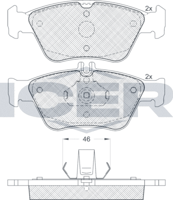 Тормозные колодки Icer. Артикул 181115