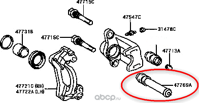 Ремкомплект тормозного суппорта Toyota. Артикул 4776922010