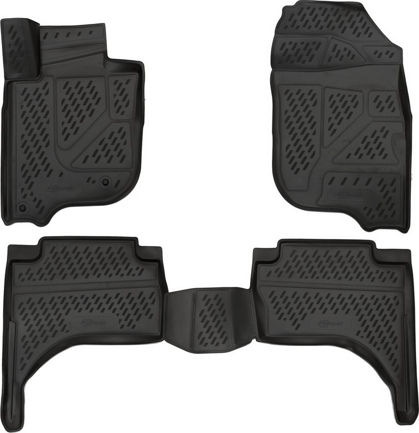 Коврики 3D Format c повышенной износостойкостью для салона Mitsubishi L200 V 2015-2026. Артикул FORMAT.CARMIT00001