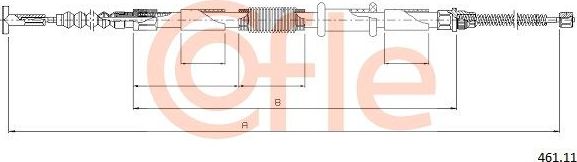 Трос ручника (тросик ручного тормоза) Cofle задний левый для Fiat Brava 1995-2001. Артикул 92.461.11
