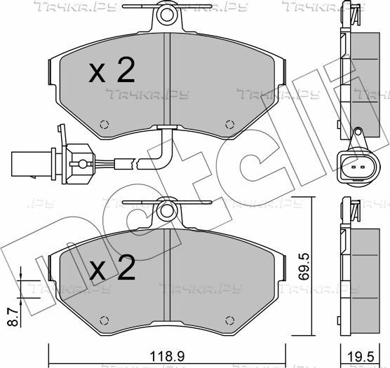 Тормозные колодки Metelli передние для SEAT Exeo 2009-2010. Артикул 22-0215-2