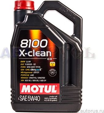 Моторное масло Motul 8100 X-CLEAN 5W-40. Артикул 104720