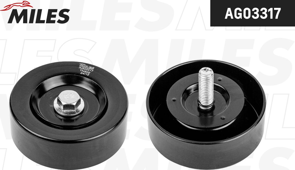 Направляющий (ведущий) ролик приводного поликлинового ремня Miles. Артикул AG03317