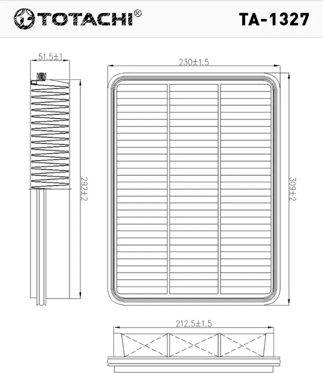 Фильтр воздушный (Totachi). Артикул TA1327