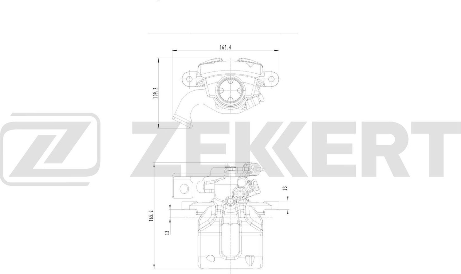 Тормозной суппорт Zekkert (алюминий). Артикул BS-8335