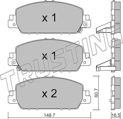 Тормозные колодки Trusting. Артикул 1083.0