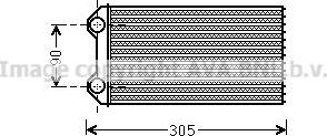 Радиатор отопителя (печки) AVA для Renault Trafic II 2001-2014. Артикул RTA6439