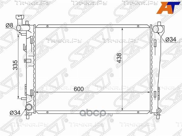 Радиатор HYUNDAI I30ELANTRA 1.41.62.0 07-KIA C (SAT). Артикул HY000307