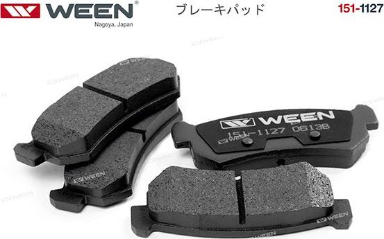 Тормозные колодки WEEN задние для Daewoo Nubira I 2003-2000. Артикул 151-1127