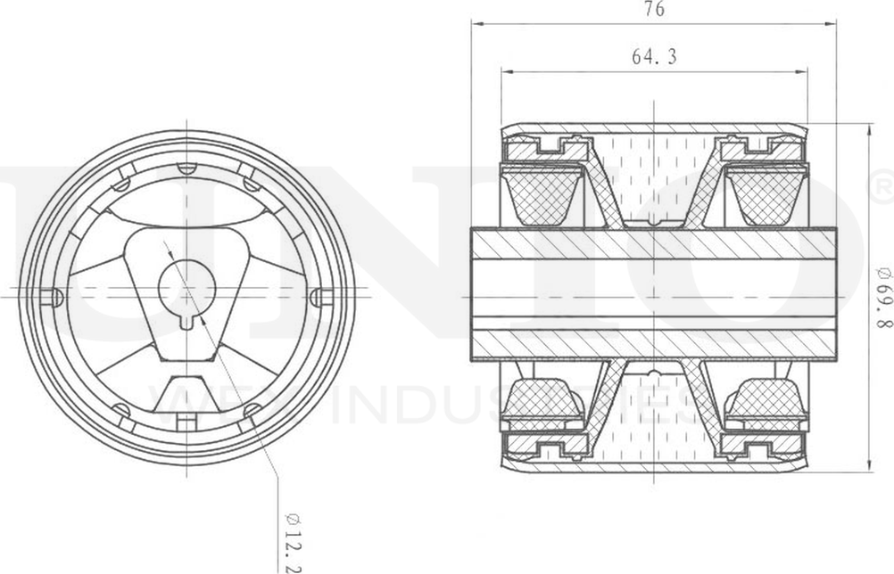 Сайлентблок рычага подвески (Unio). Артикул RMP-20125