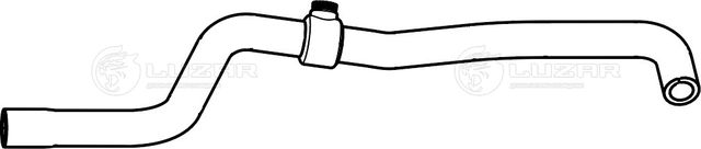 Патрубок отоп. Лада LARGUS (12-)/RENAULT LOGAN /SANDERO подвод. (EPDM, 1 шт.) Luzar (EPDM (Этилен-пропиленовый каучук)). Артикул LPKh 09051
