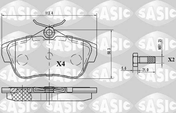 Тормозные колодки Sasic. Артикул 6210037