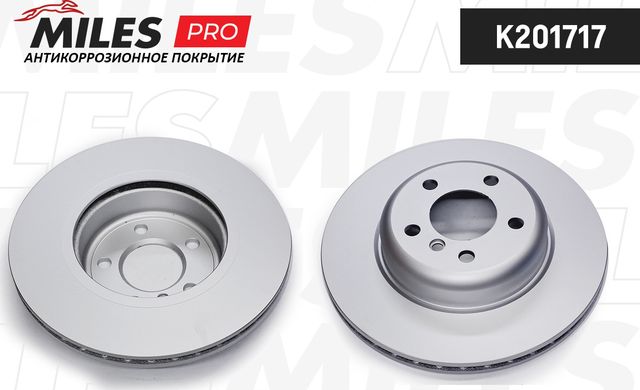 Тормозной диск Miles передний для BMW 5 VI (F10/F11/F07) 2009-2017. Артикул K201717